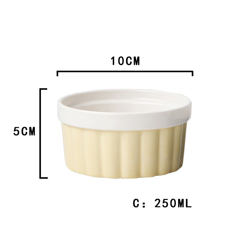 European Style Tableware Baking Supplies Color Ceramic Baking Bowl
