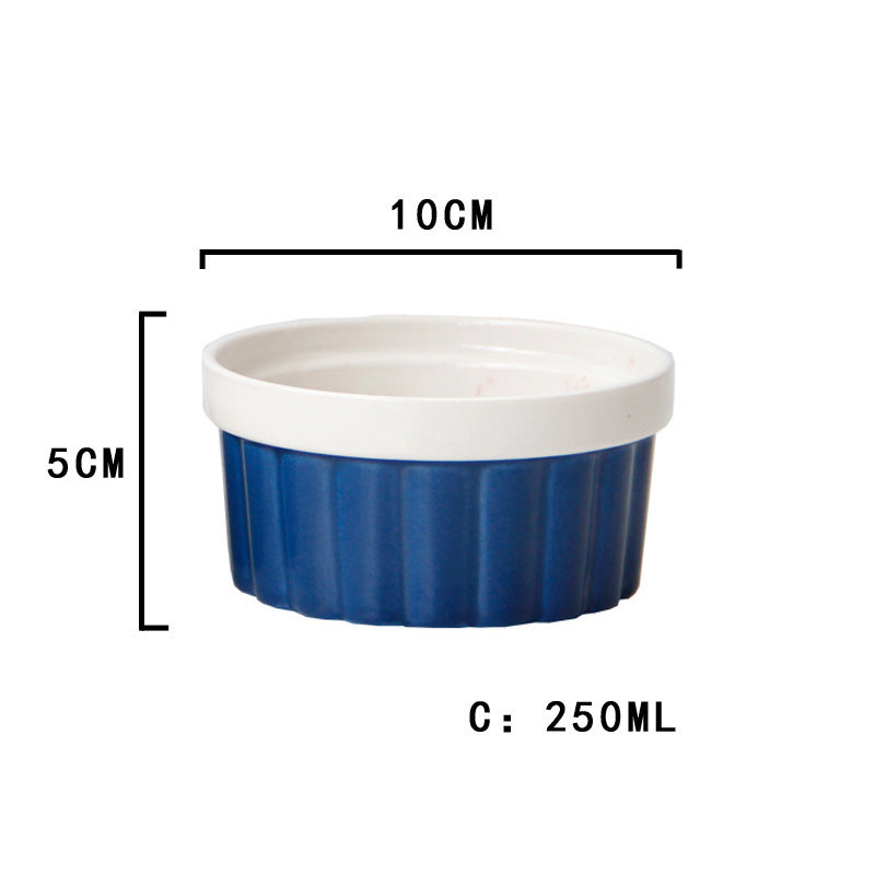 European Style Tableware Baking Supplies Color Ceramic Baking Bowl