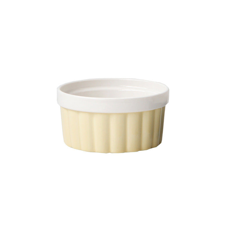 European Style Tableware Baking Supplies Color Ceramic Baking Bowl